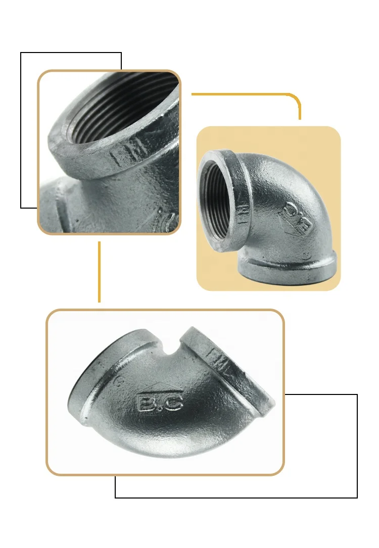 FM Casing Galvanized Malleable Cast Iron Oil and Gas Pipe Fittings Gi Fitting