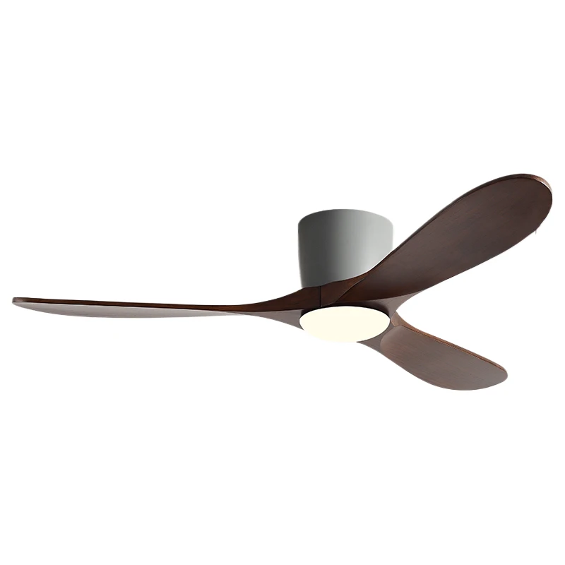 Tagagawa 42-pulgada 52-pulgada LED Ceiling Fan na May Ilaw na Gawa sa Tunay na Kahoy na Maple para sa Mga Café