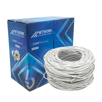 U/UTP CAT6 Network Cable with PVC Jacket 305M/1000FT ROLL 23AWG Solid CCA