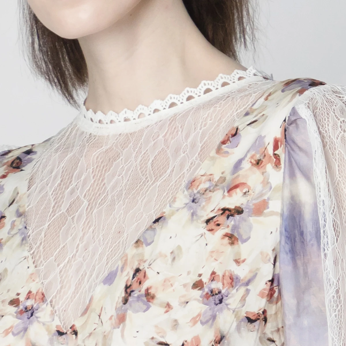 LADIES CASUAL PRINTED LACE TAPING LONG SLEEVE JUMPSUIT (21039)