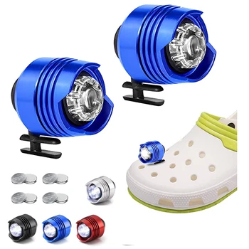 2023 Headlights For Croc Light Up Croc Charms Aluminum Alloy Battery ...