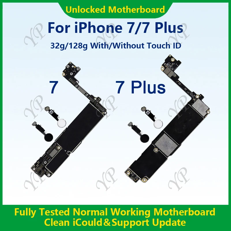 For Iphone 7plus Phone Motherboard for 7 Iphone 32gb 128 Gb 256gb with Touch ID