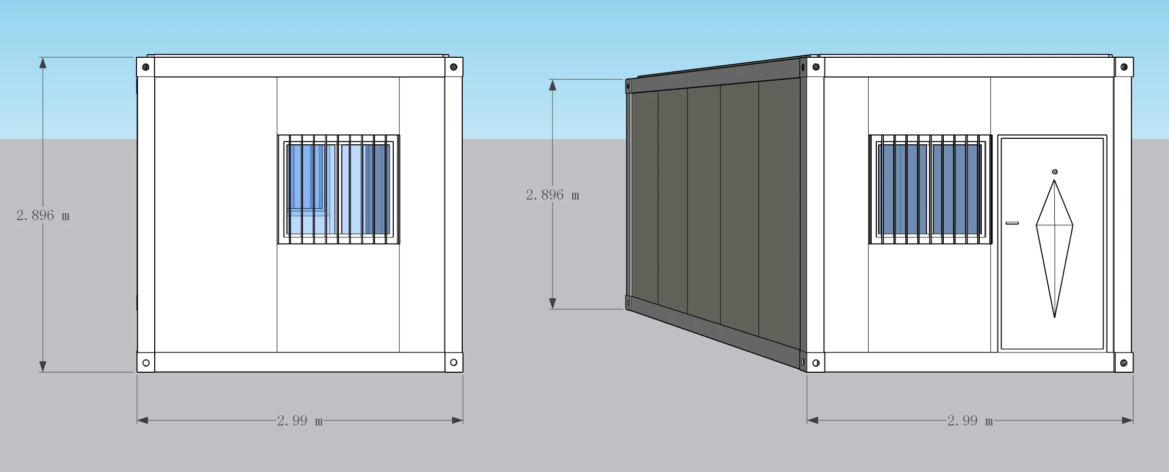 Modern flat pack container  House For Office factory