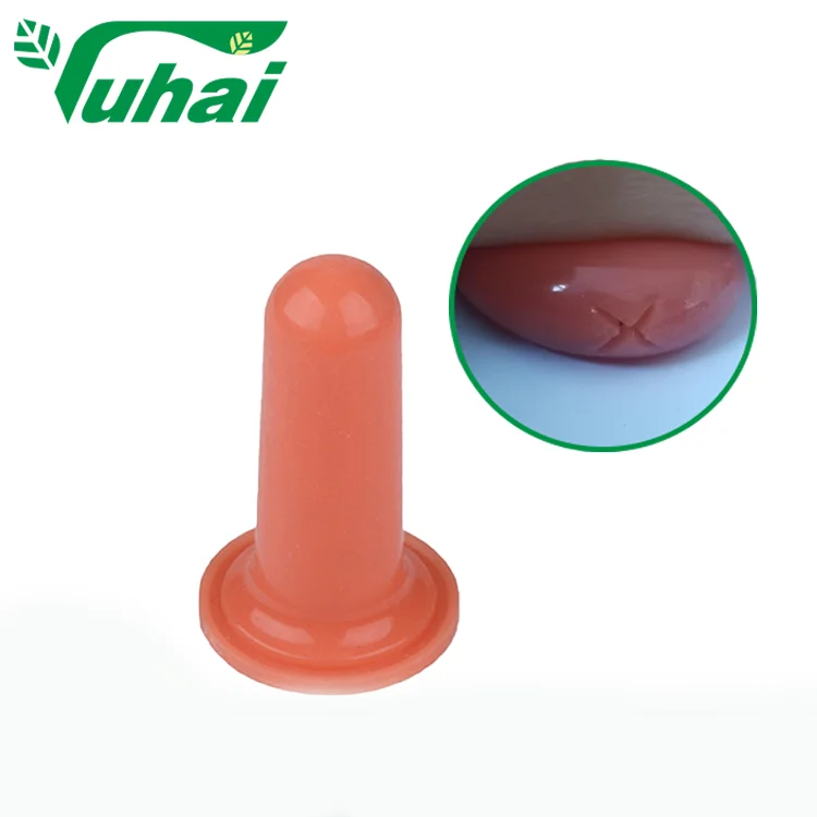 product 26g weight calf feeder bottle long serving life rubber calf teats for sale for animal feeders-7