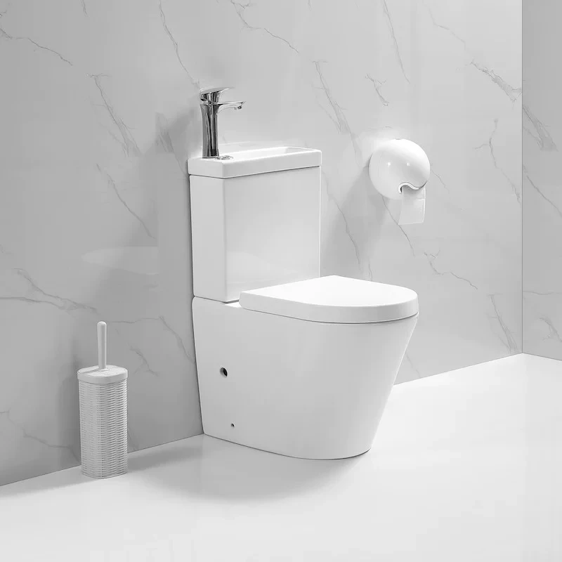 Japanese Sink Bidet Toilet Combo Into Wc Wash Hand Wc In Lavabo Design Floor Mounted P-trap Wc Hot And Cold Mixer Valve - Buy Japanese Bidet Toilet Combo Into Wc
