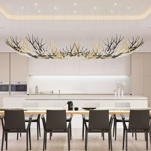 Luxury Chandeliers Modern Glass Hanging Lamps Living Room Hotel Decorative Ceiling Lighting Pendant Chandelier Lights