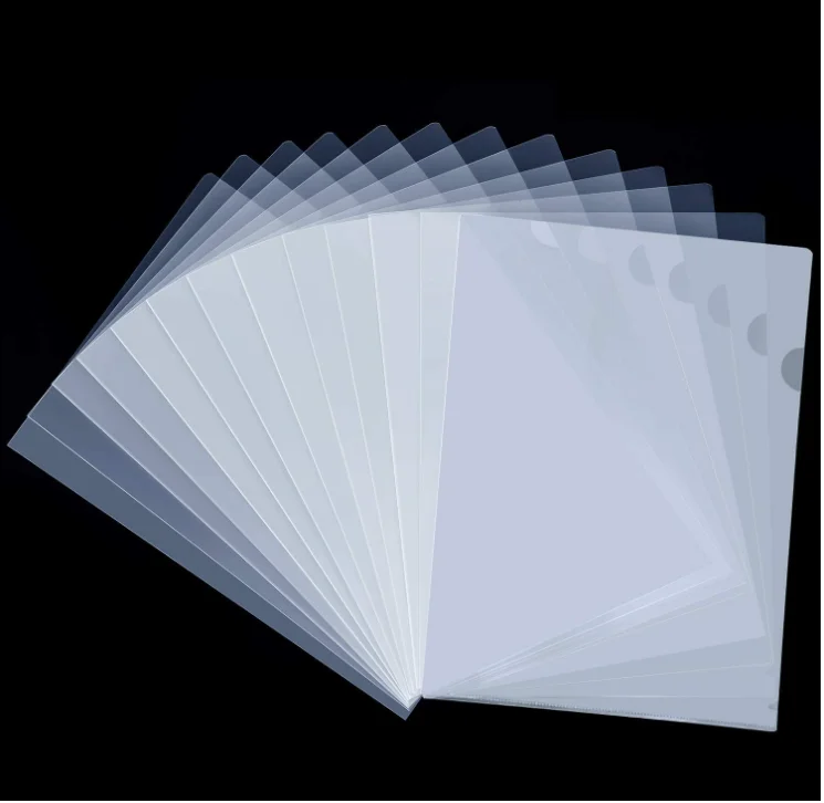 Plastic Clear Document Transparent File Folders L-Type Folders Safe ...
