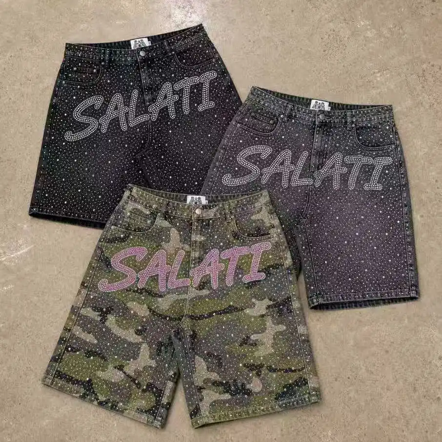 Customized Men's Summer Casual Woven High Waist 100% Cotton Denim Shorts Breathable Quick Dry Light Wash