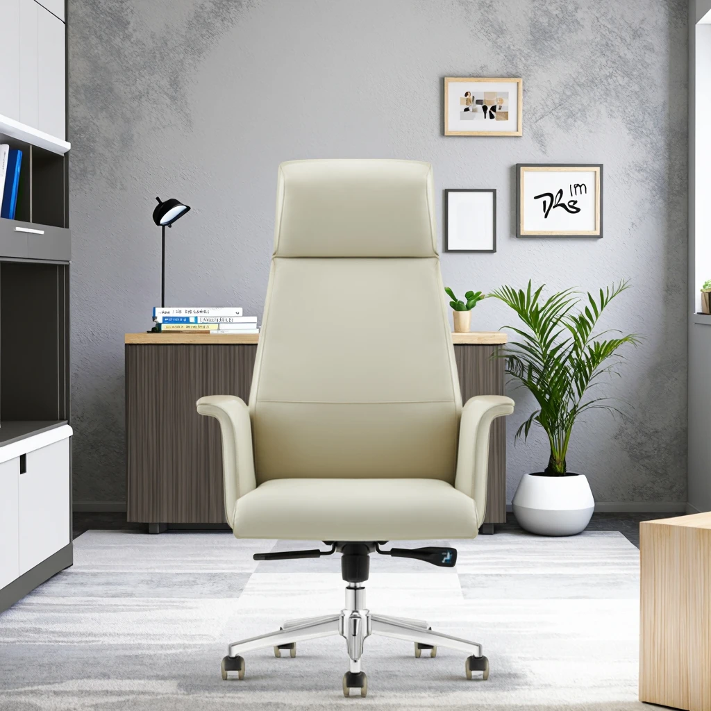 Luxury Double Layer Executive Chair Steel Reinforcement Headrest Full Body Support 5
