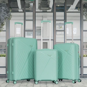 Unisex 20/24/28 Inches Hardshell Trolley Luggage Set Large Capacity Double Zipper Lock Handle Durable Spinner Wheel for