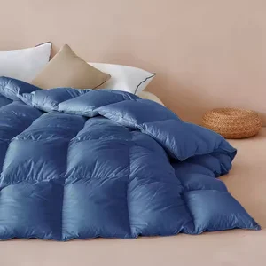 Hotel Home Thick Warm Soft Breathable Quilted Duvet White Duck Goose Feather Down Polyester Fill High Quality Bedding