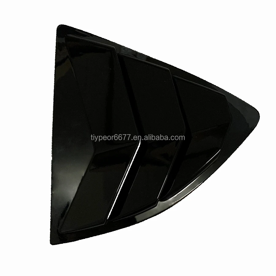 product tiypeor glossy black window louver vent cover for honda city 2021   side vent window quarter louver cover-8