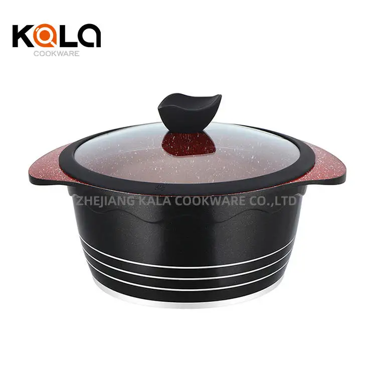 Buy Wholesale China 8pcs Aluminum Cookware Set, Non-stick Pots And Pans,  Marble Inner Coating And Glass Lid & Cookware Set at USD 20.84