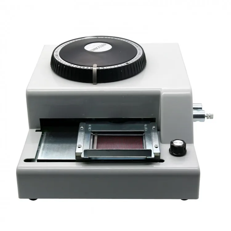 TEHONGMAI Machine à gaufrer 72 caractères Embosseuse de Cartes, Machine de  Codage d'estampage de Carte-Cadeau Manuelle pour l'impression de PVC