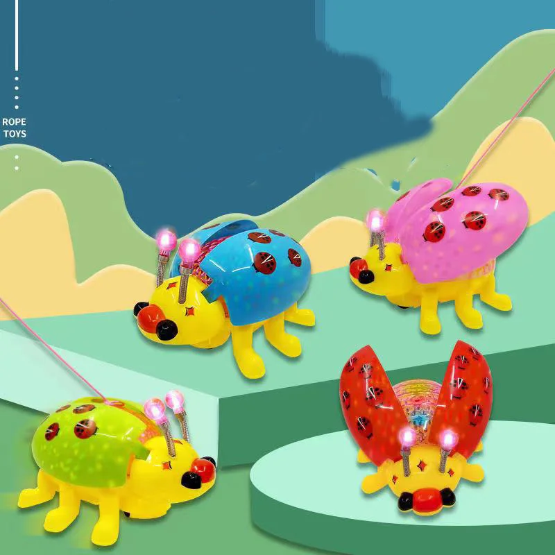 Hot Selling Colorful Durable Toys For Children Electric Led Ladybug