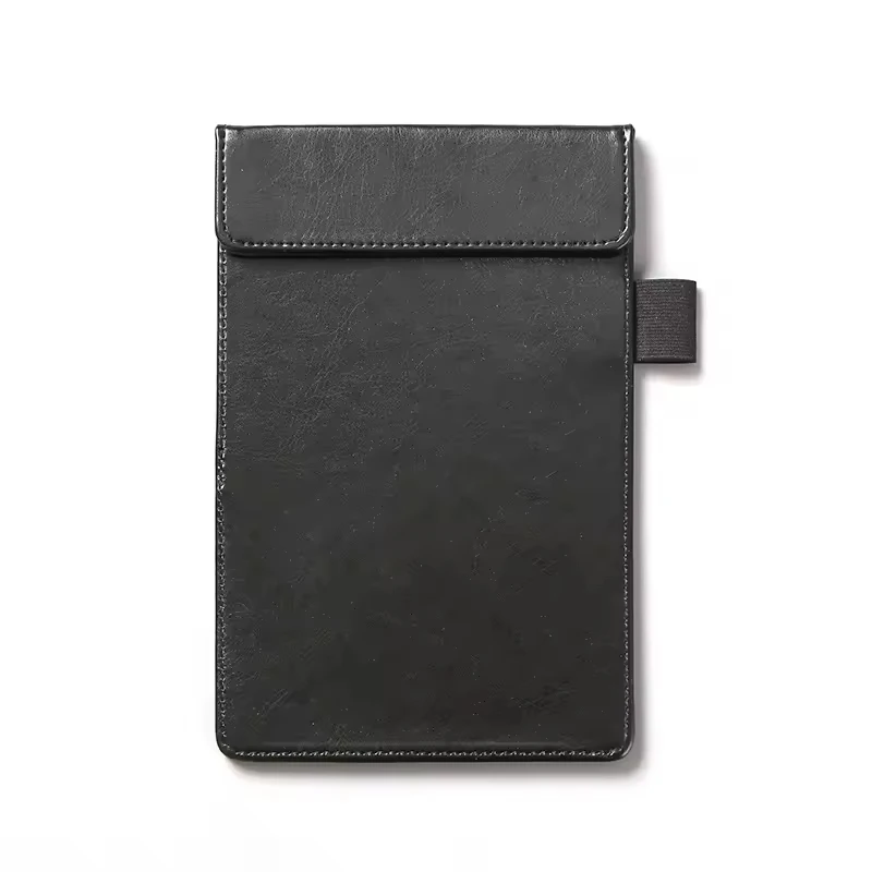 Quality Leather Cover Schedule Book With Pen Holder Leather Menu Folder Bill Receipt Folder for Hotel Restaurant Bar