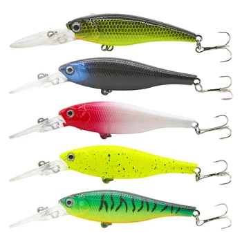 Lure Long Tongue Plate 6.5g Mini Minnow Hard Bait Plastic Fishing Bait Built-in Ring Bead Long Shot Submersible – Minnow – view 2