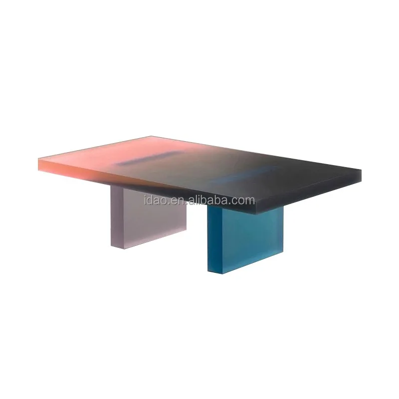 Table Throw Radiating Gradient Nordic Italian Style Acrylic Frosted Gradient Coffee Table Rich Colors ...