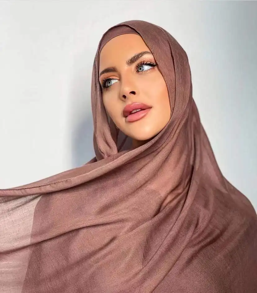 Blentude Crâne de Protection Solaire du Foulard de la Musulmane Hijab 100 Coton Modal Bonnet Arrondi Bouche Hui Populaire Bonnet 