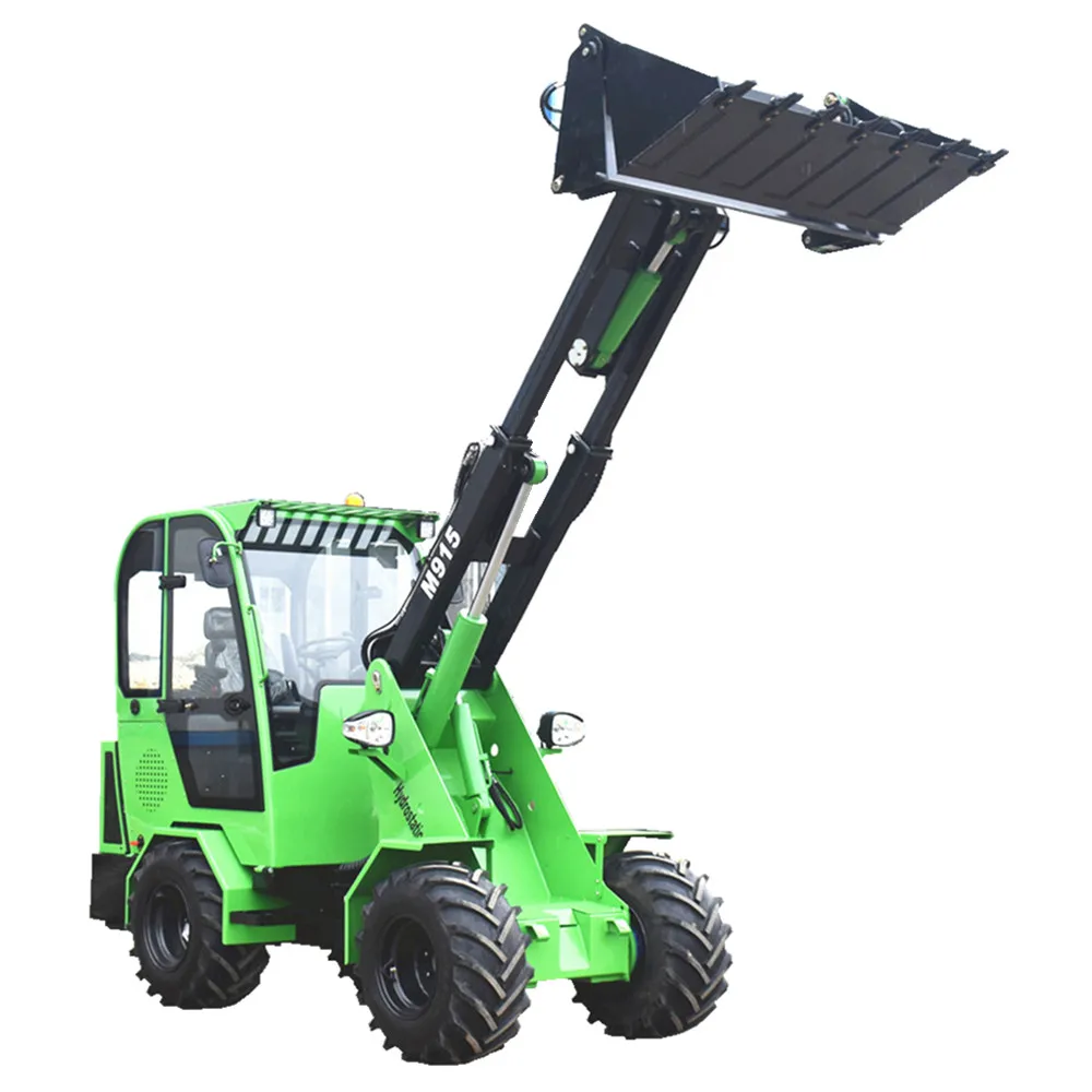 Mini Farm Machine Tractor Loader STEEL CAMEL 1500kg M915 Hydrostatic Boom Wheel Loader with Mini Digger