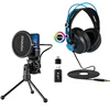 Micrófono inalámbrico SF-777W + Auriculares azules D68