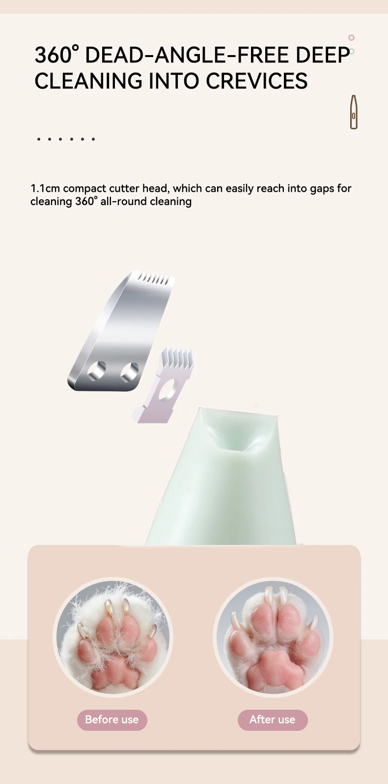 Wholesale New USB Rechargeable Pet Hair Trimmer with LED Light Safe to Use Pet Supplies supplier
