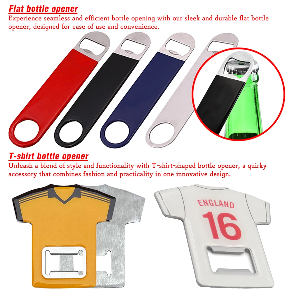 Manufacturer wholesale custom cheap sublimation blank metal stainless steel novelty shape logo keychain beer bottle opener