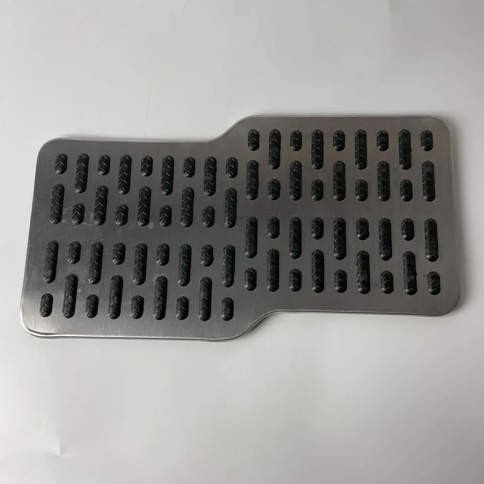 Универсальные аксессуары, Заводская поставка, автомобильный напольный коврик, металлические подкладки для ног, автомобильный коврик, коврик для пятки