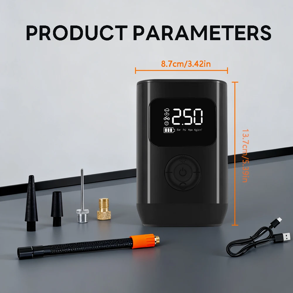 150psi Car Wireless Air Pump Portable Multifunctional Digital Display Car Tire Inflator Pump Air Compressor - view 6