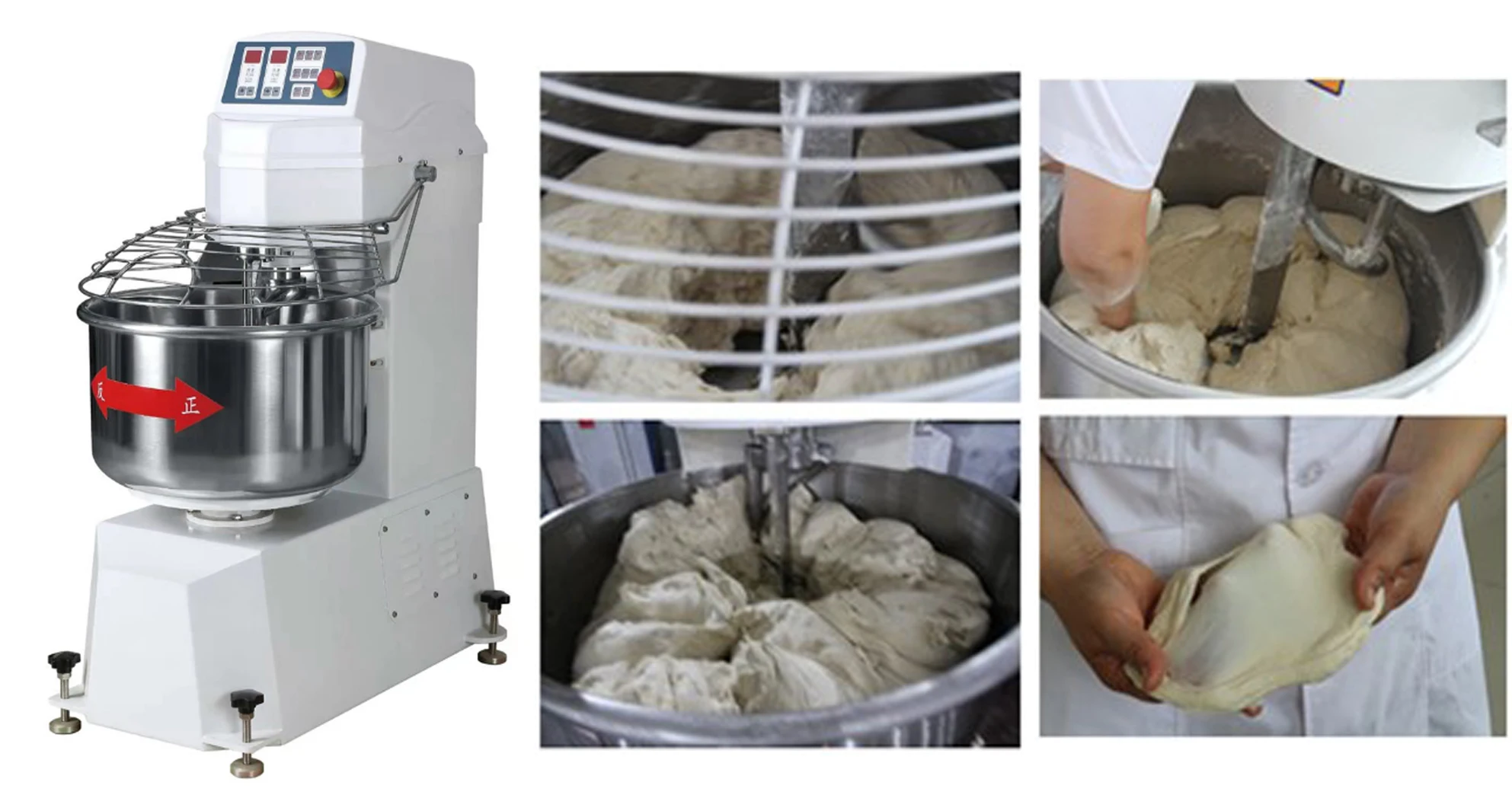 Commercial Electric Double Speed Stainless Steel Multifunctional Bakery ...