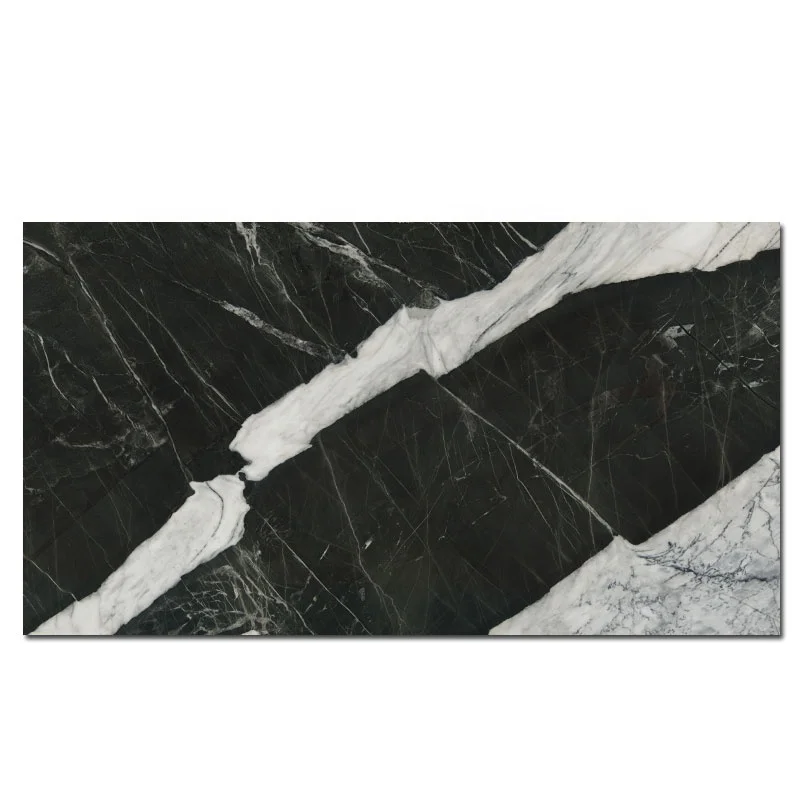 Natural Calacatta Black Marble with White Veins Slab For Hotel Villa Interior Design Wall Flooring Design