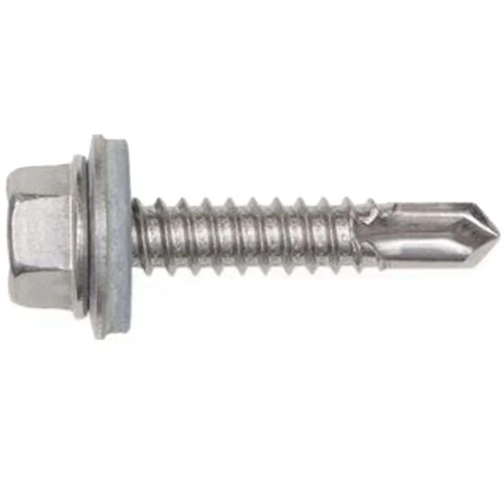 500 X Hex Metal 10g-16 x16mm Gal Fencing Walling Screw Colorbond Classic Cream 