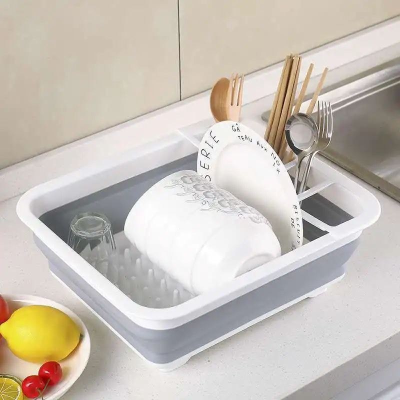 Food-Grade Plastic Collapsible Drying Dish Rack Foldable Dish Drainer  Storage - China Sink Storage Rack and Dish and Bowl Storage Rack for Sink  price