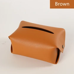 Домашний Декоративный чехол из искусственной кожи для бумажных салфеток, прямоугольный чехол для бумажных салфеток