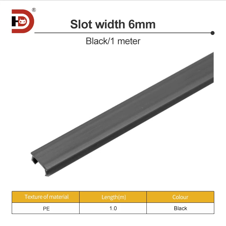 Aluminum Profile groove Flat Sealing Strip 20/30/40 Aluminum Profile PVC Decorative Strip groove Soft Rubber Strip details