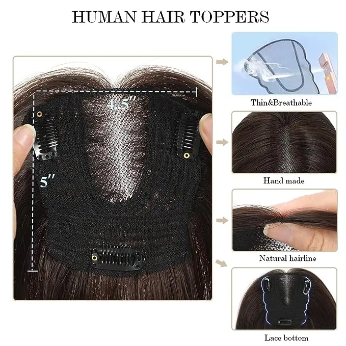 Haven Hair Toupee For Women Real Glue Less Human Hair Wigs For Women ...