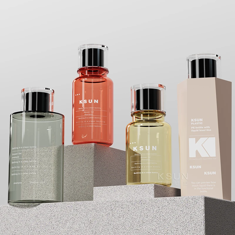 New Arrival Custom Empty 120ml 180ml 350ml Transparent 24 Caliber Plastics Shower Gel Shampoo Bottle