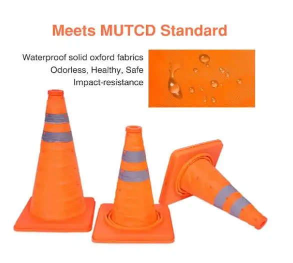 Collapsible Traffic Cones Multi Purpose Pop up Reflective Safety Cone