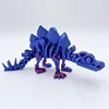 18cm long red and blue stegosaurus