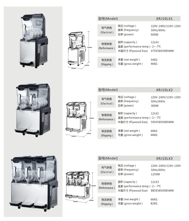 SURRI 10L One Bowl Shop Slush Machine Industrial Slush Machine