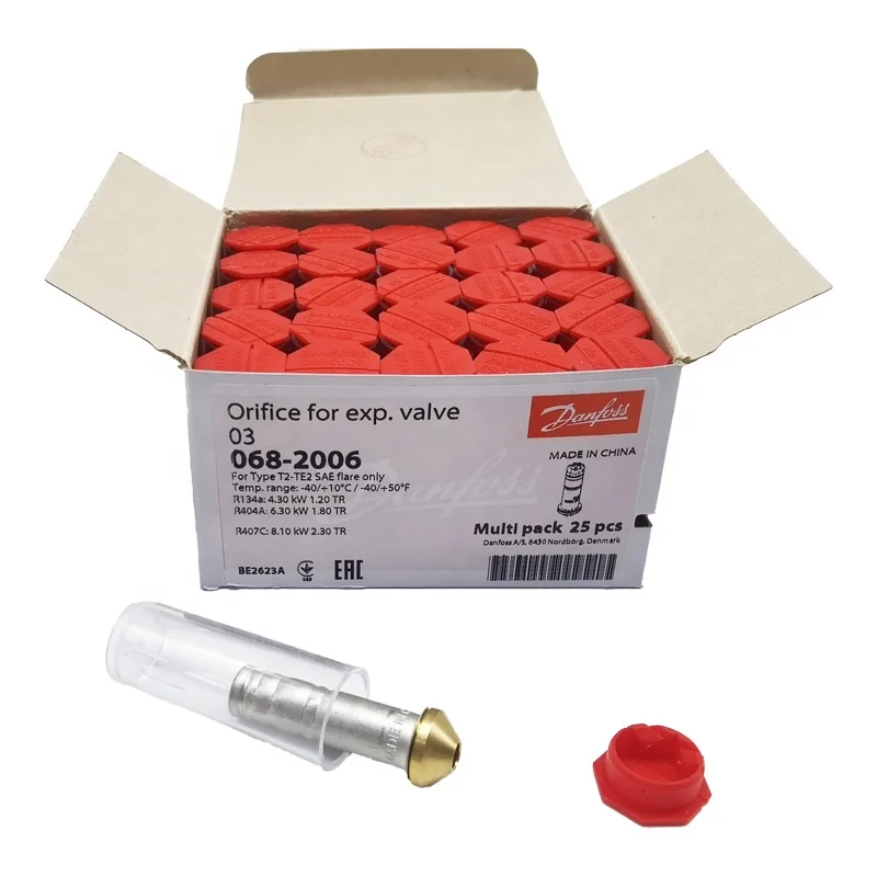 T2 TE2 R404a R22 Refrigeration Part Brass Thermal Expansion Valve for Air Conditioning Evaporator