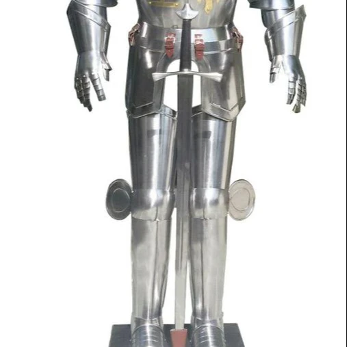 Medieval Crusader Suit Of Armor Full Body Armour Suit Sword Halloween