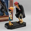 Luffy and red-haired shanks-colored box-approx 18 cm
