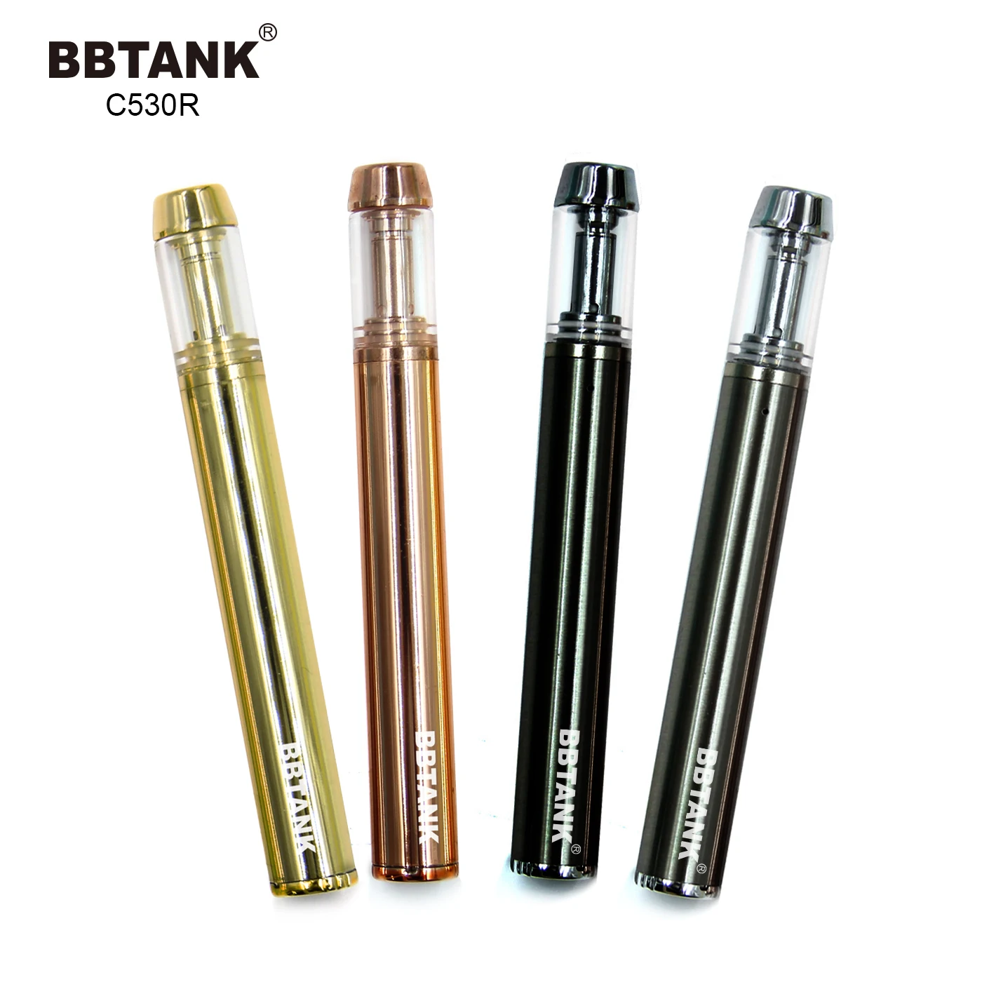 heavy metal passed 1.0ml glass atomizer ceramic coil cbd vape pen with rechargeable function