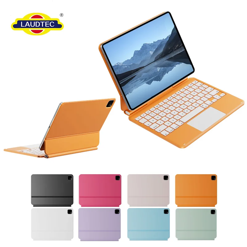 Orange Aluminum Ultra-Slim Keyboard Case with Smart Touchpad for iPad Air 13