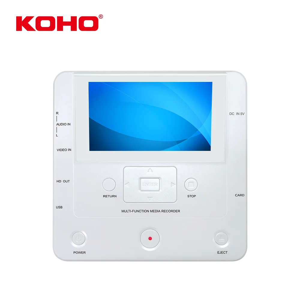 Dvd & Vcd Player Portable Vhs Recorder 4.3 Inch Mini Av in Home KOHO/OEM 480X272 Pixel Allwinner A64 Plastic CN;GUA KR043A 15W