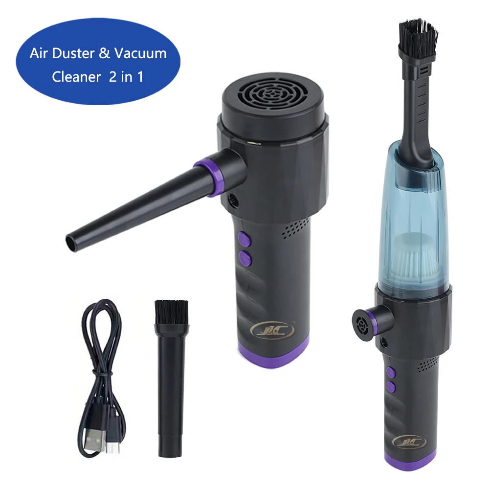 Air Duster Vacuum Cleaner 2 In 1,Keyboard Cleaner Air Duster Vacuum,Mini Dust Cleaner Air Duster