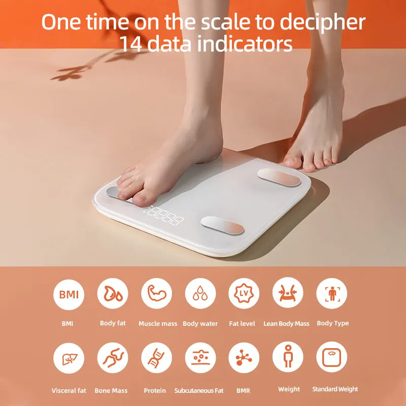 SDK and API Personal bluetooth Electronic Scale Balance Smart Body Fat Scale Digital Bathroom Weighing Scale