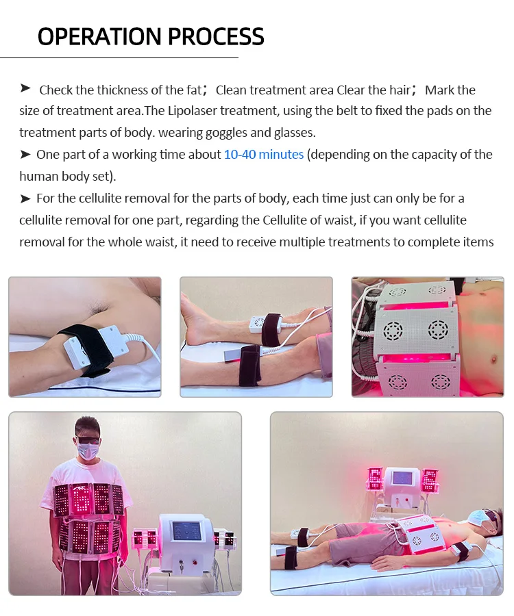 Full body Slimming 6d Laser red light therapy body sculpting Machine 5d 6d Laser Pads wrap 650nm 940nm