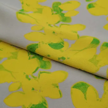 Dupion silk fabric in printed